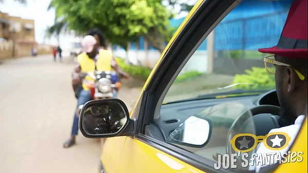 big ass african girl rides a motorbike without wearing panties