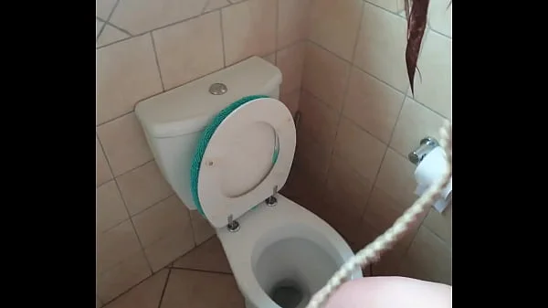 Bitch on leash gets piss | slapped | spit in her face and fucked with her head in the toilet.