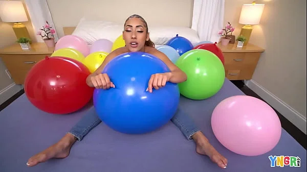 YNGR - Young Latina Kira Perez Loves Balloons And Big Black Cocks